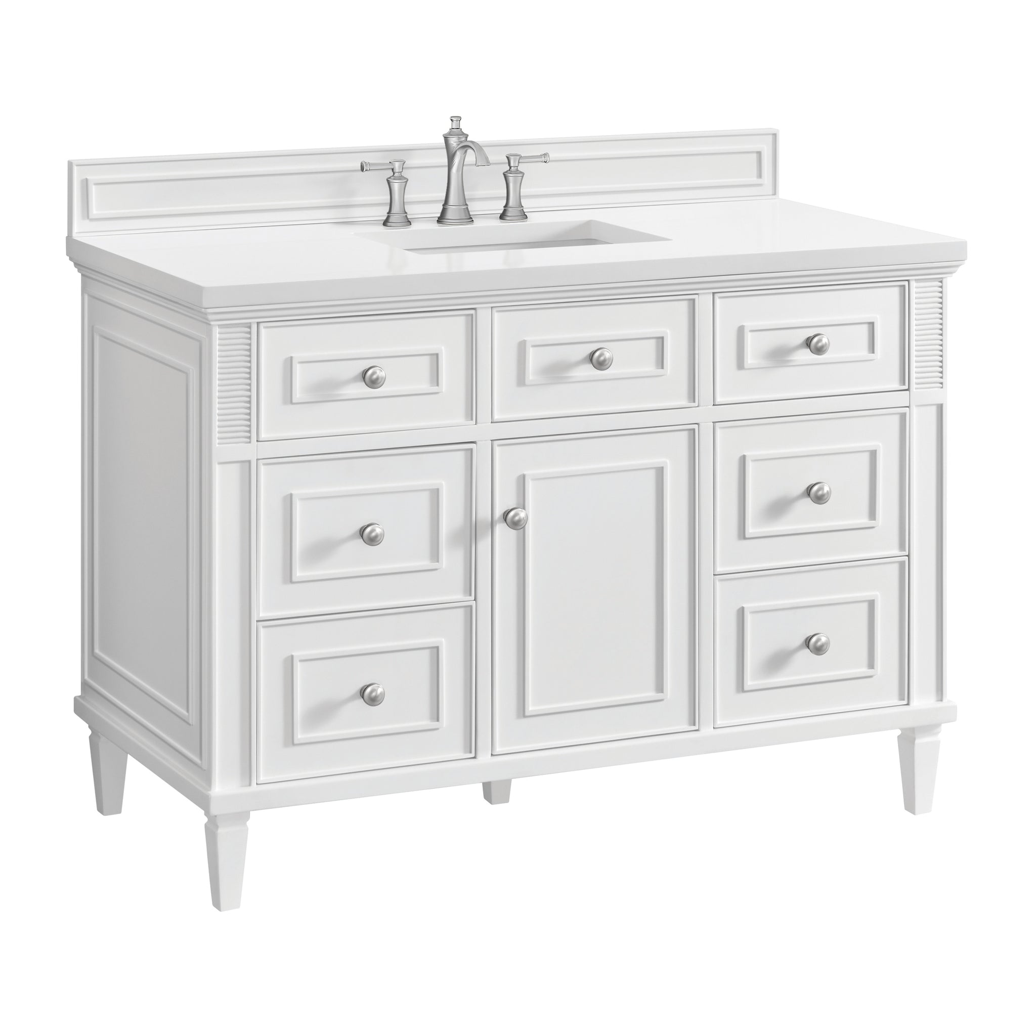 James Martin Lorelai 48" Single Bathroom Vanity, Bright White, view 21