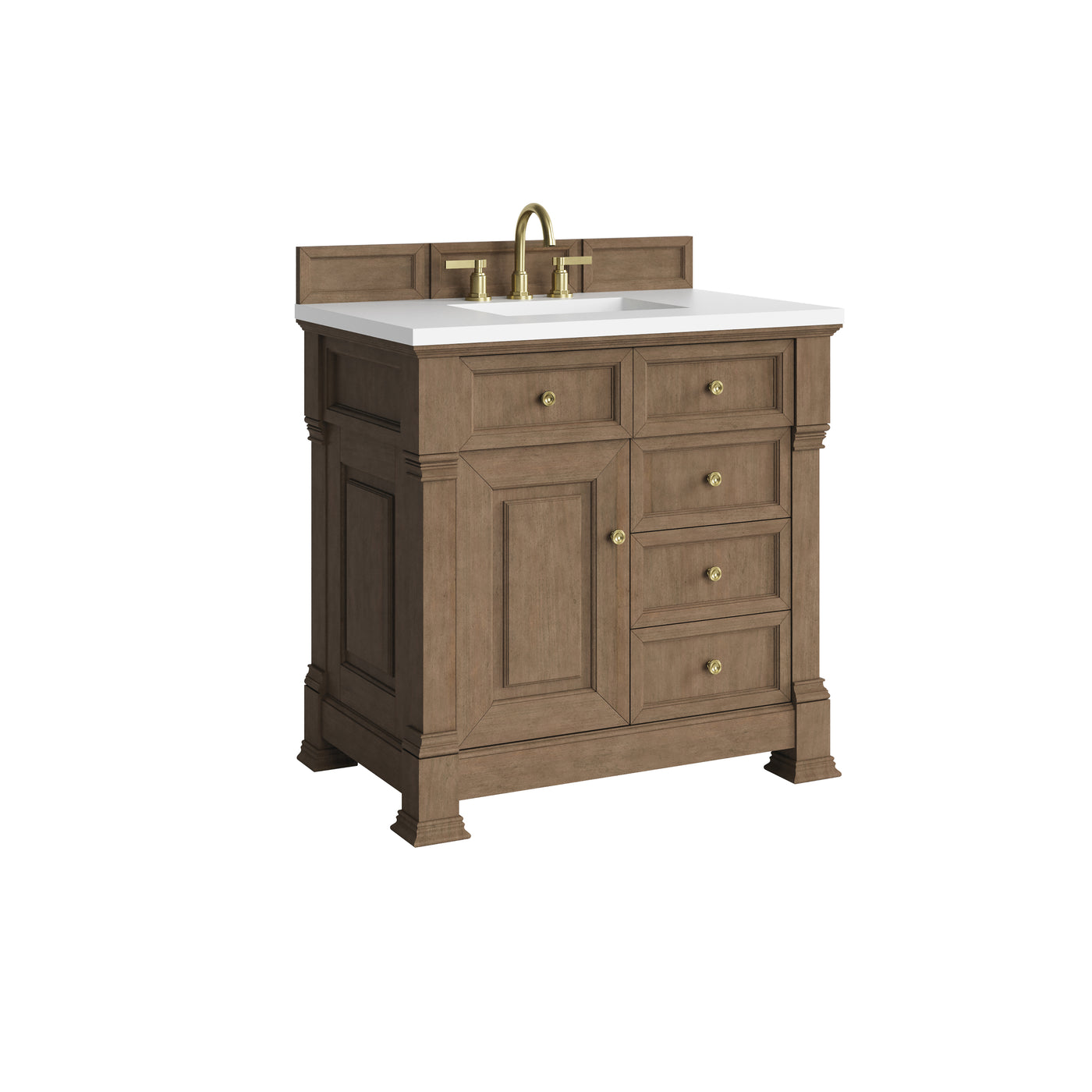 James Martin Brookfield 36" Single Bathroom Vanity, Pecan, view 29