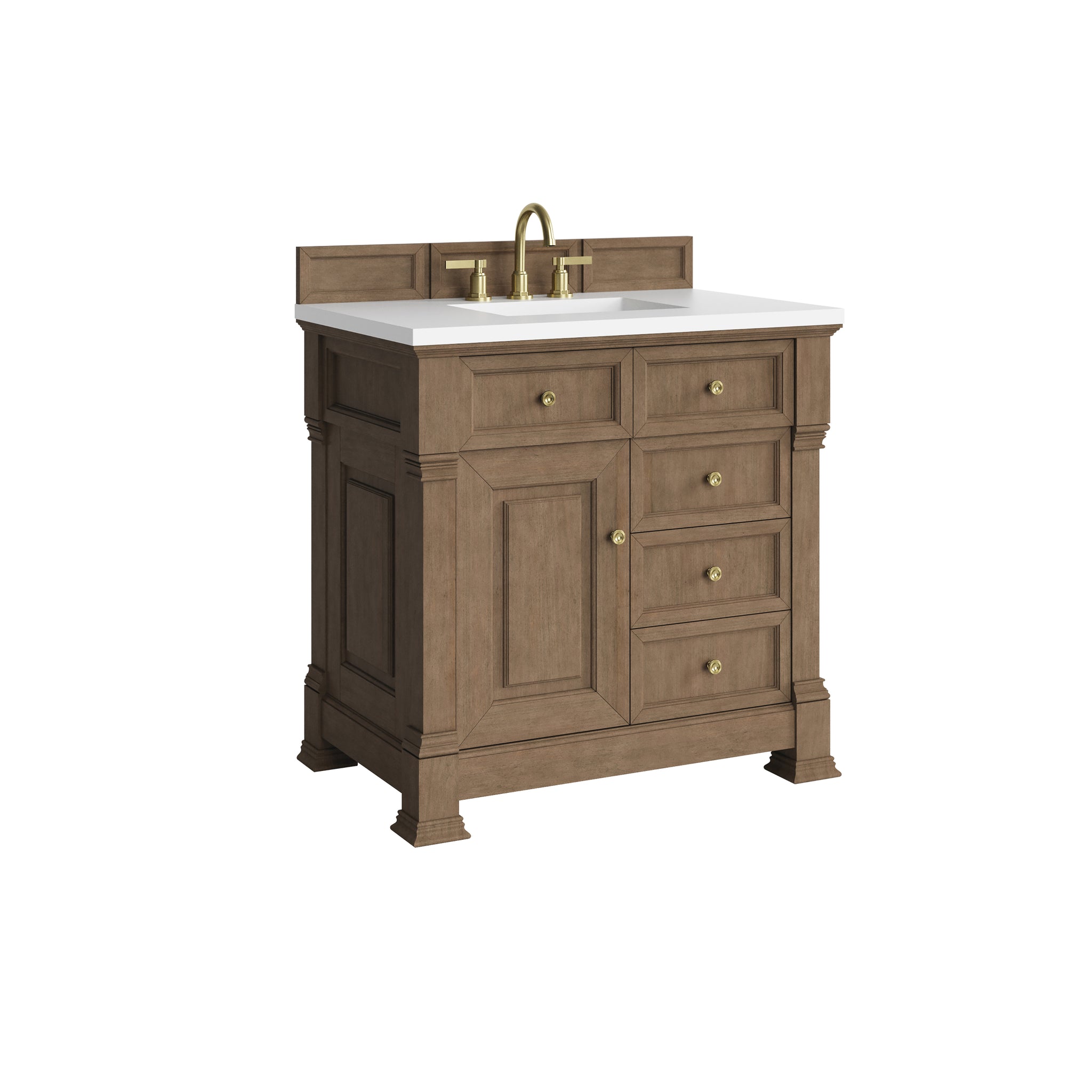 James Martin Brookfield 36" Single Bathroom Vanity, Pecan, view 29