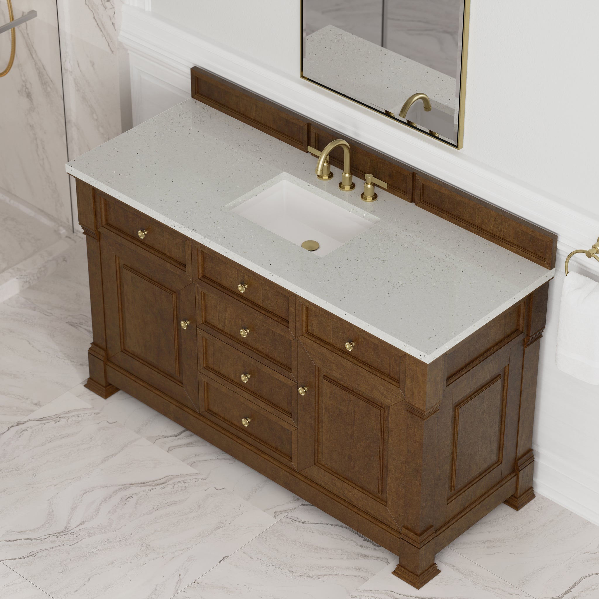 James Martin Brookfield 60" Single Bathroom Vanity, Honey Oak, view 21