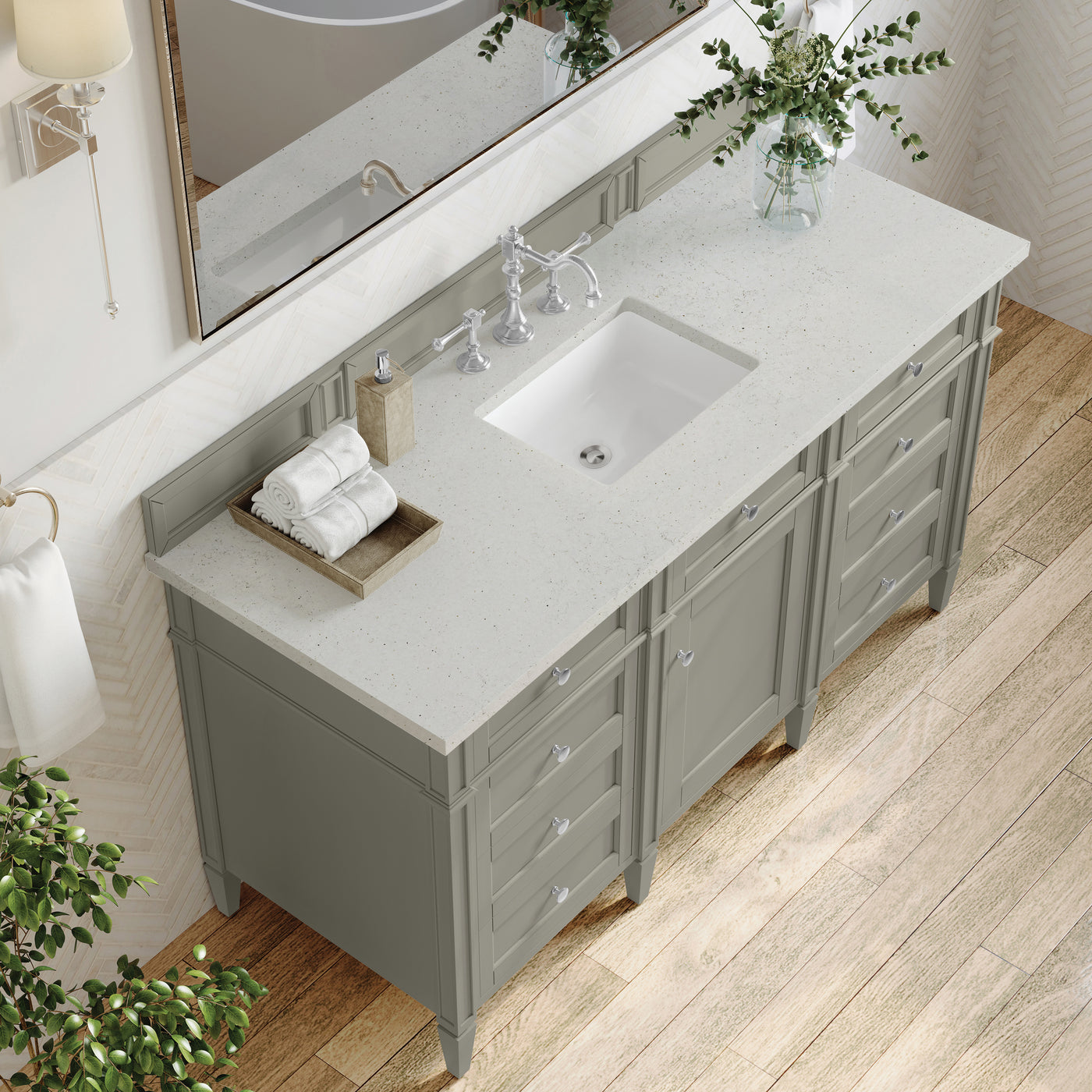 James Martin Brittany 60" Single Bathroom Vanity, Urban Gray, view 19