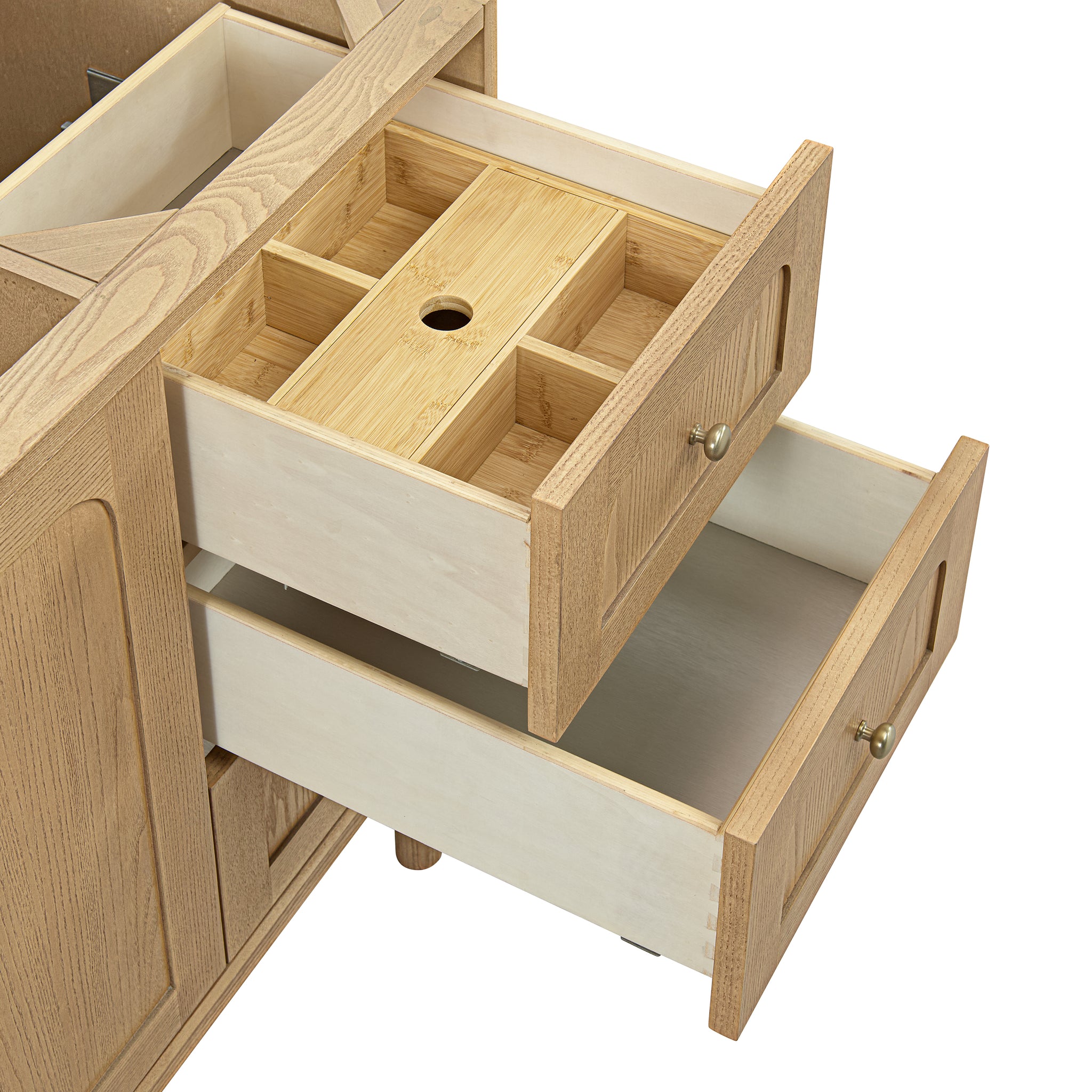 James Martin Laurent 60" Dual Mount Single Bathroom Vanity, Light Natural Oak, view 26