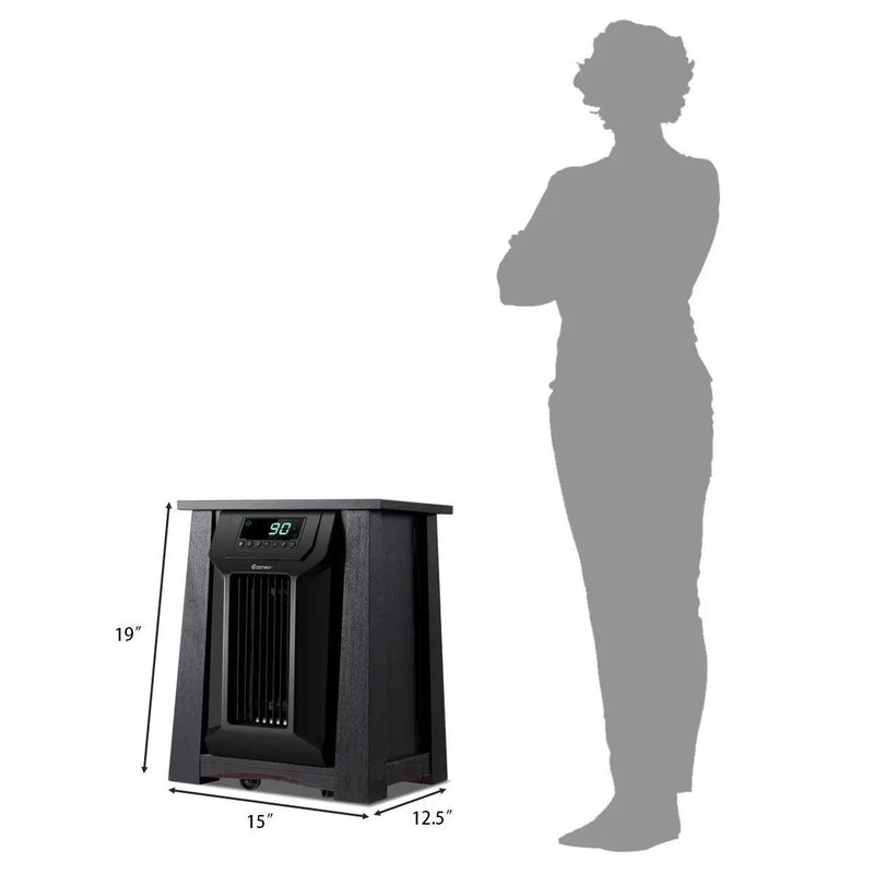 1500W 12H Timer Caster Portable Electric Space Heater by DirectDeals