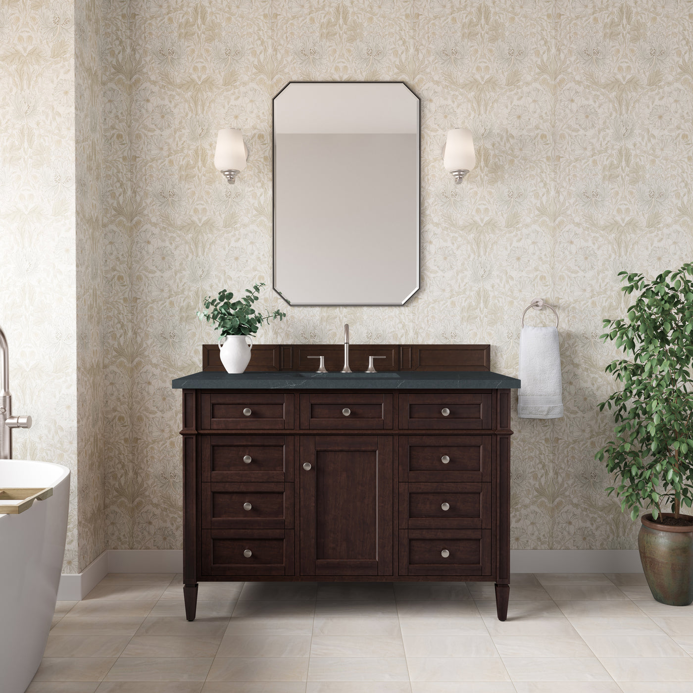 James Martin Brittany 48" Single Bathroom Vanity, Burnished Mahogany, view 36