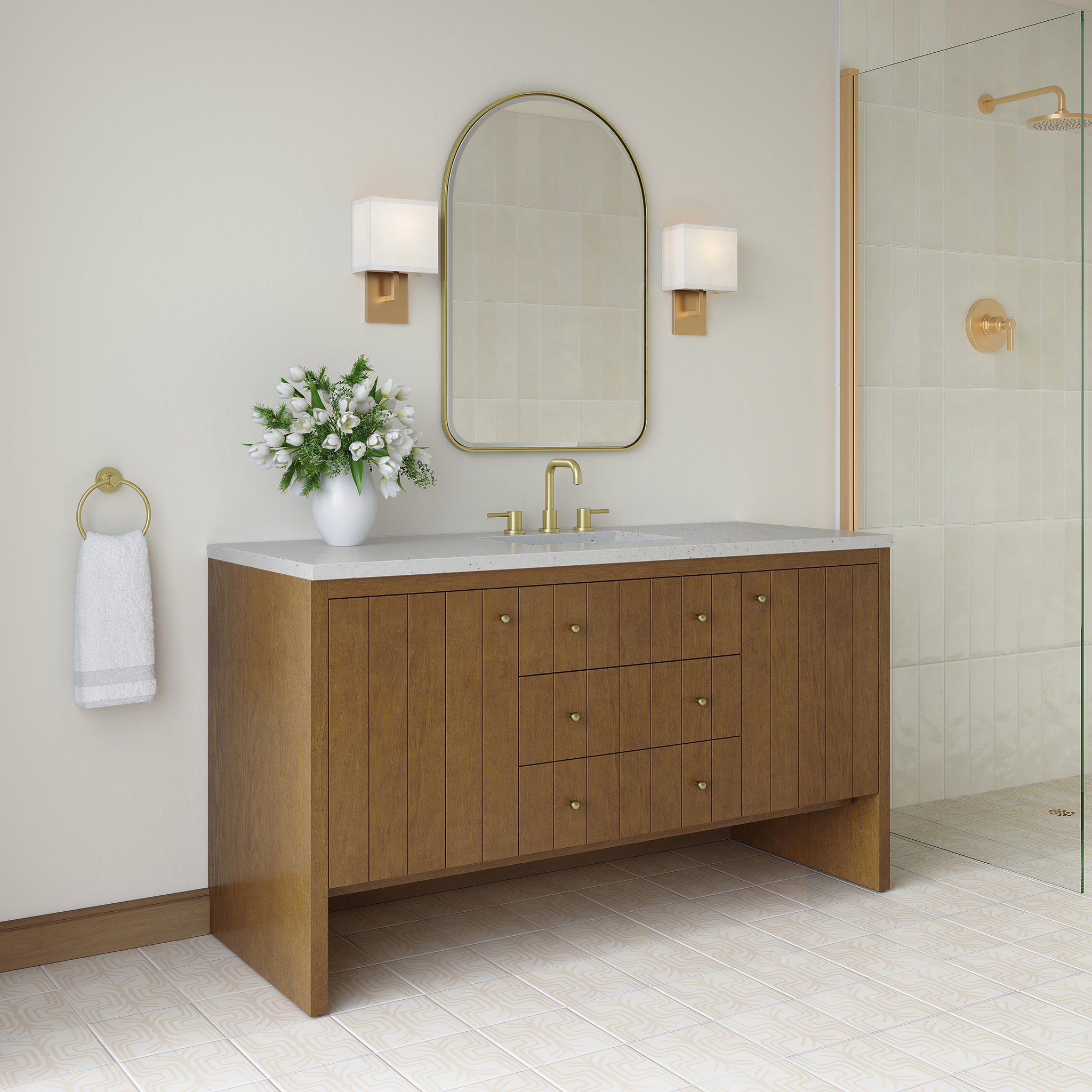 James Martin Hudson 60" Single Bathroom Vanity, Honey Oak, view 32