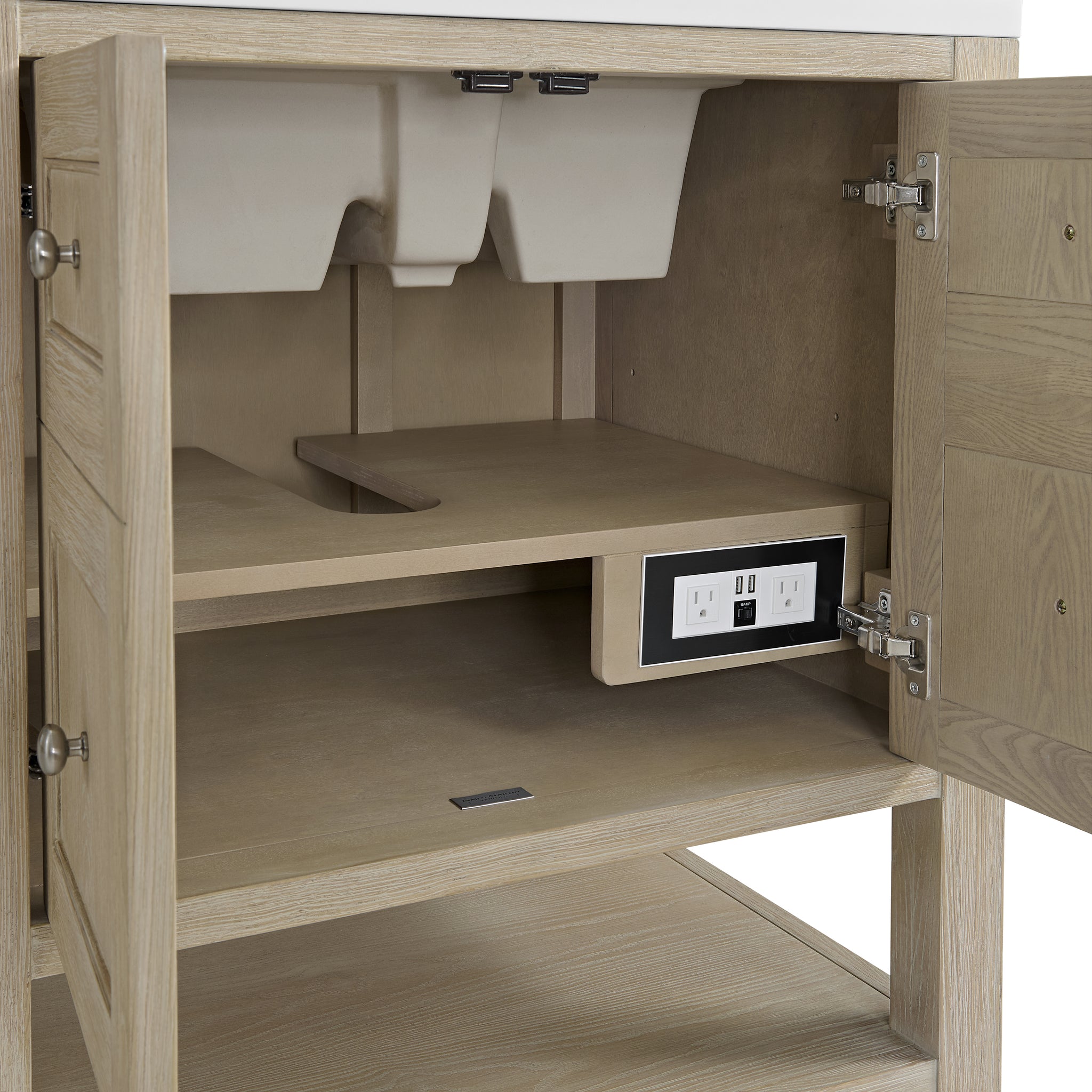 James Martin Breckenridge 30" Single Bathroom Vanity, Whitewashed Oak, view 18