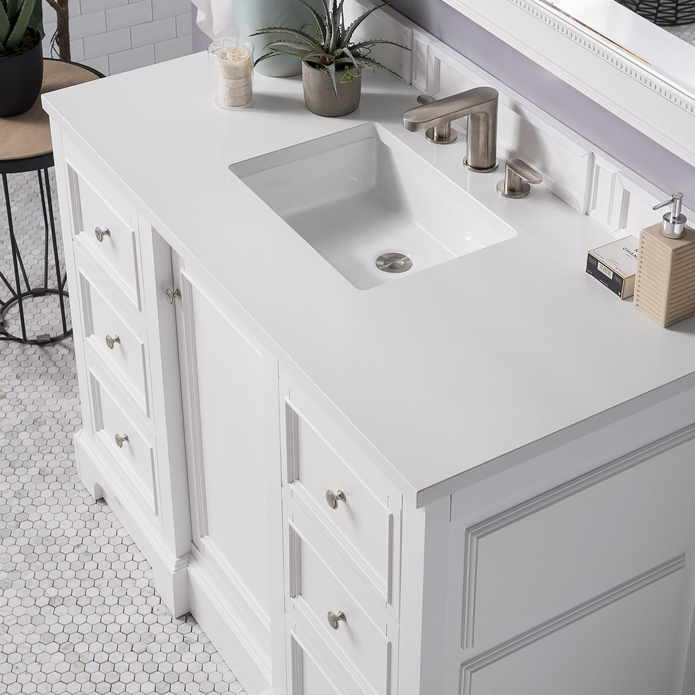 James Martin De Soto 48" Single Bathroom Vanity, Bright White, view 38
