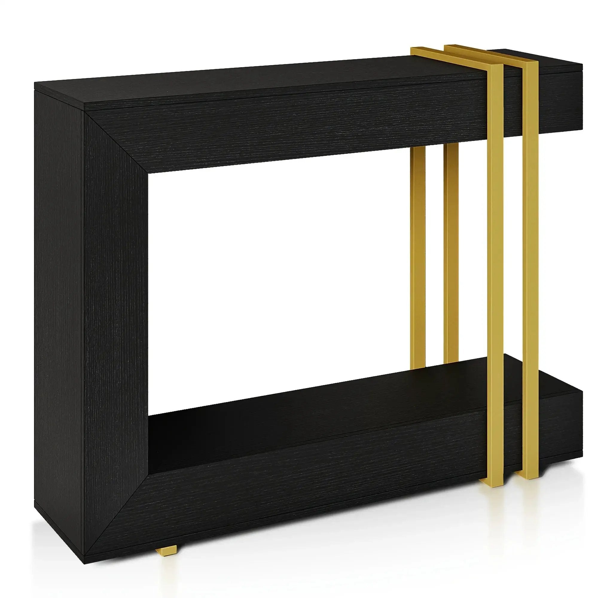 Valnase Modern 2-Tier Entry Entrance Table with Storage, Narrow Long Sofa Table Behind Couch.42.5 Inch L Console Table for Entyrway by House Of Avana