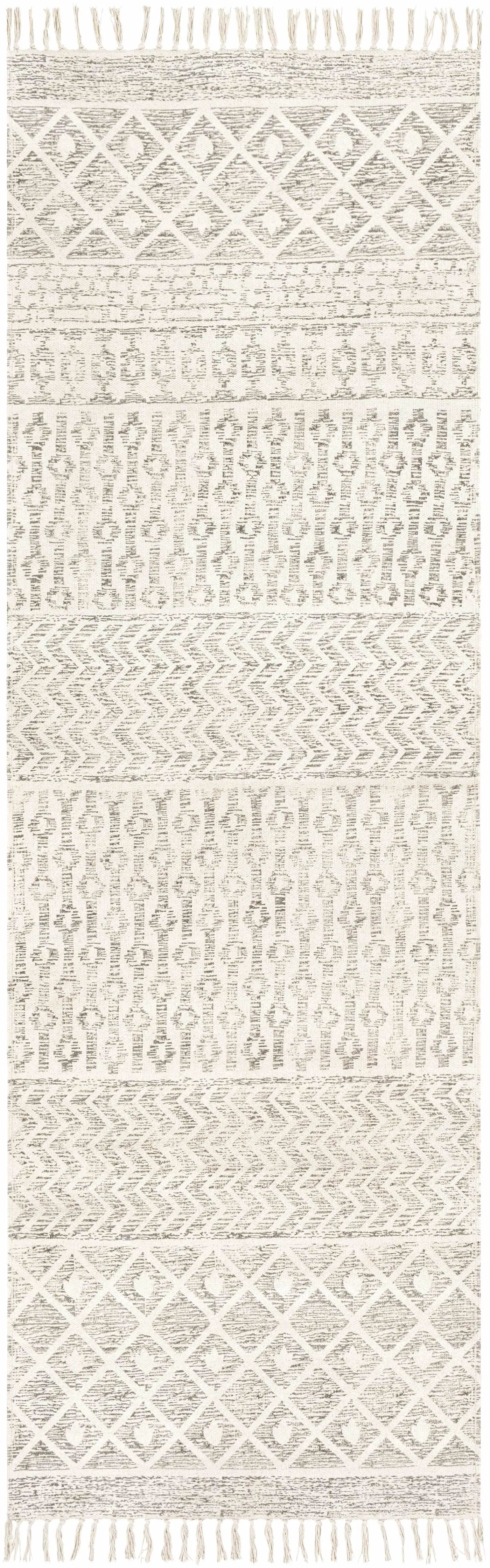 Valyermo Beige Hand Woven Cotton Rug - Clearance by Boutique Rugs