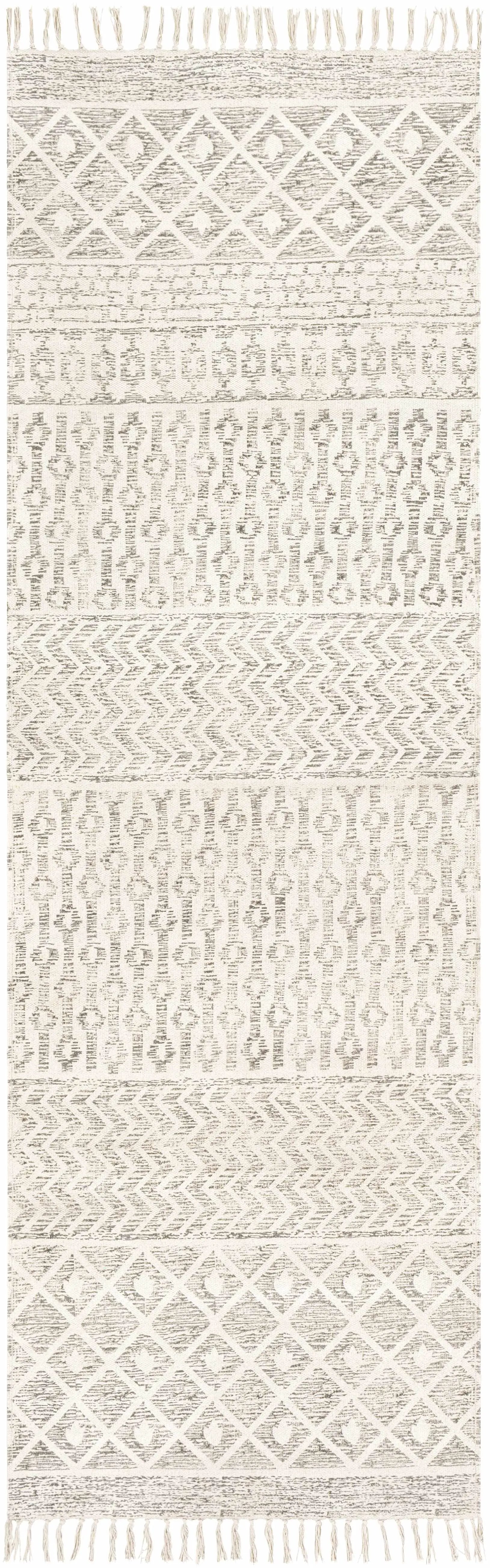 Valyermo Beige Hand Woven Cotton Rug - Clearance by Boutique Rugs