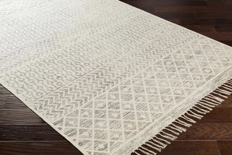 Valyermo Beige Hand Woven Cotton Rug - Clearance by Boutique Rugs