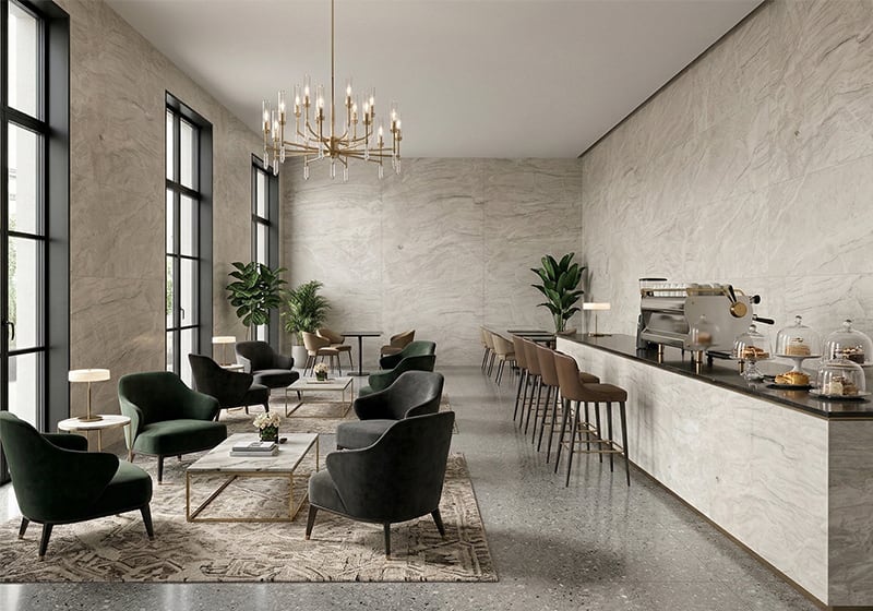 Vancouver Honed Quartzite Slab Random room scene