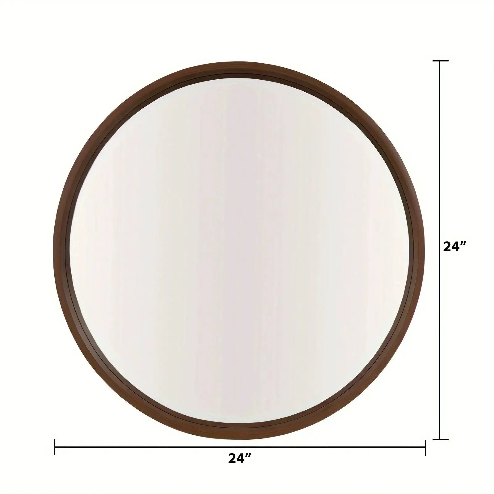 Vanity Mirror - Round Wood by House Of Avana