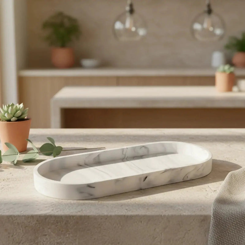 Vanity Tray - Bathroom Silicone Countertop Organizer by House Of Avana