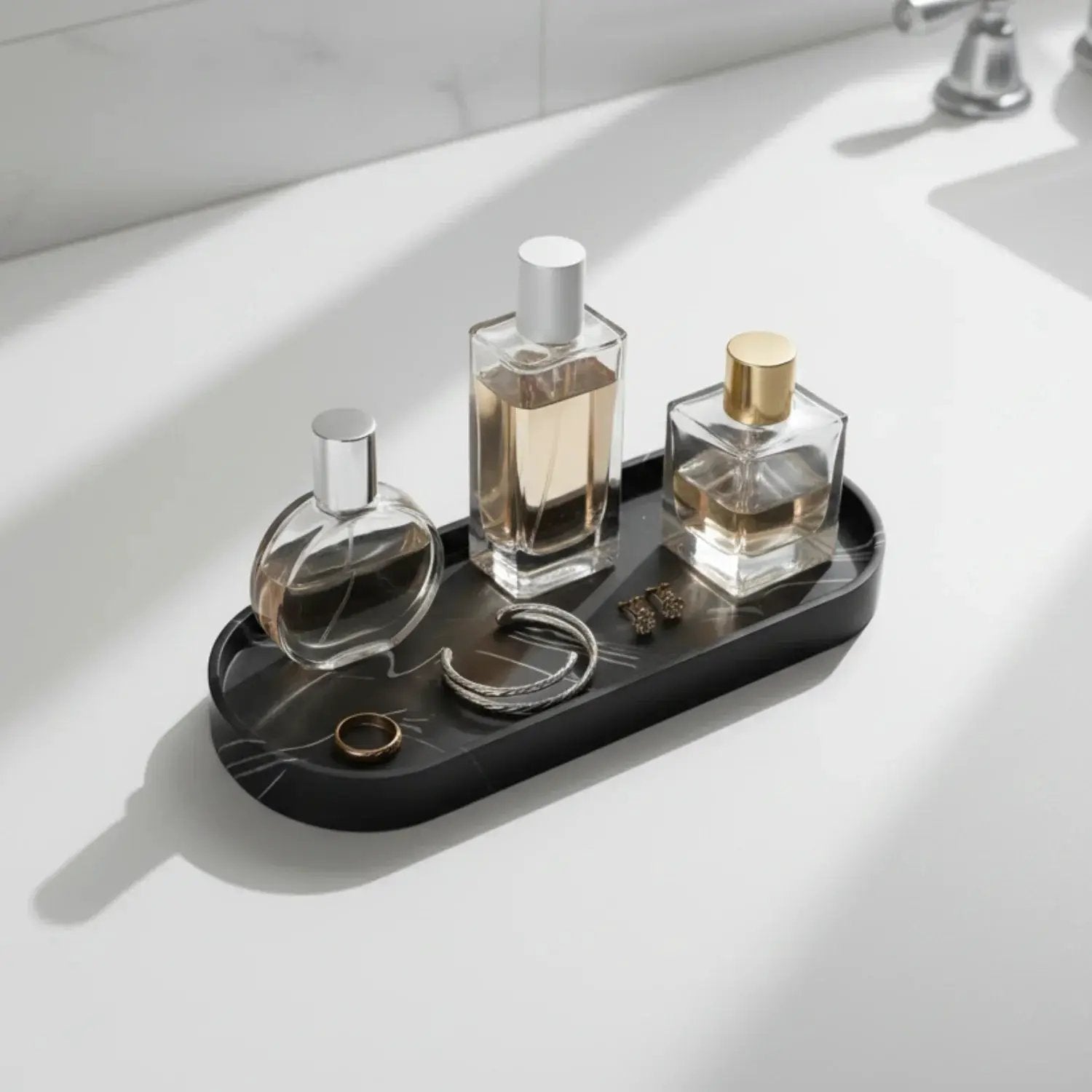 Vanity Tray - Bathroom Silicone Countertop Organizer by House Of Avana