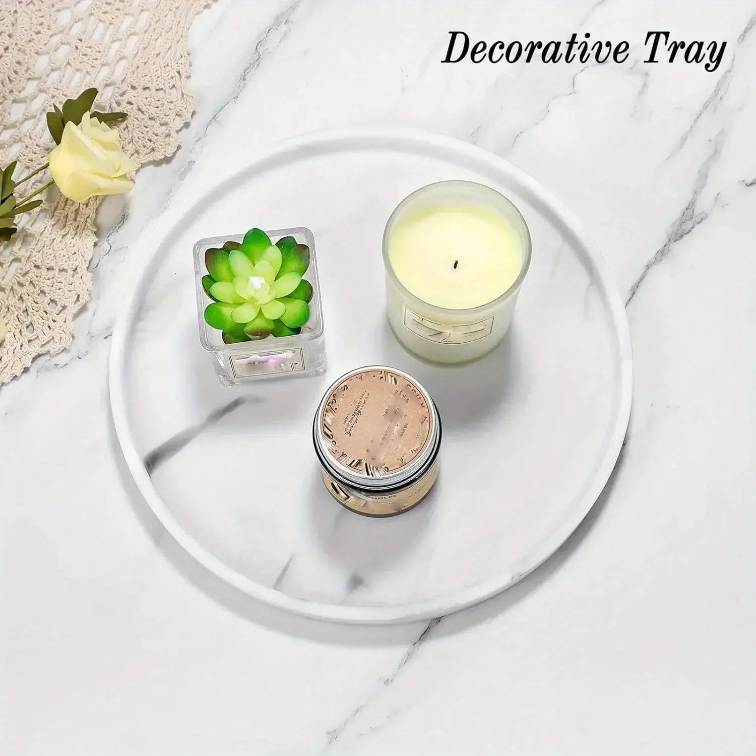 Vanity Tray - Marble Pattern 12.6 by House Of Avana