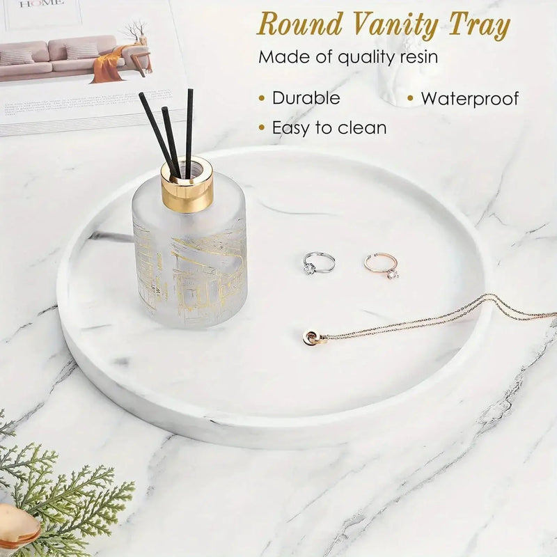 Vanity Tray - Marble Pattern 12.6 by House Of Avana
