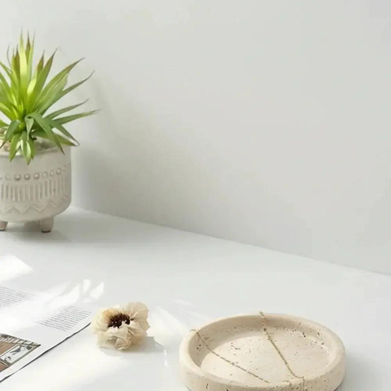 Vanity Tray - Natural Stone Travertine by House Of Avana