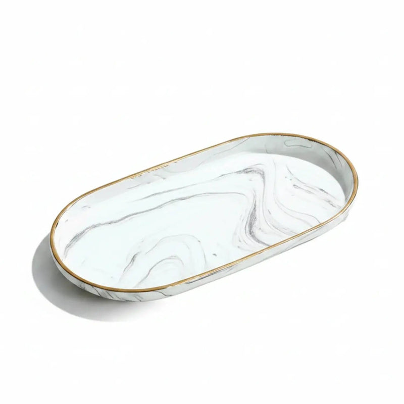 Vanity Tray - Non-Slip Marble Large by House Of Avana