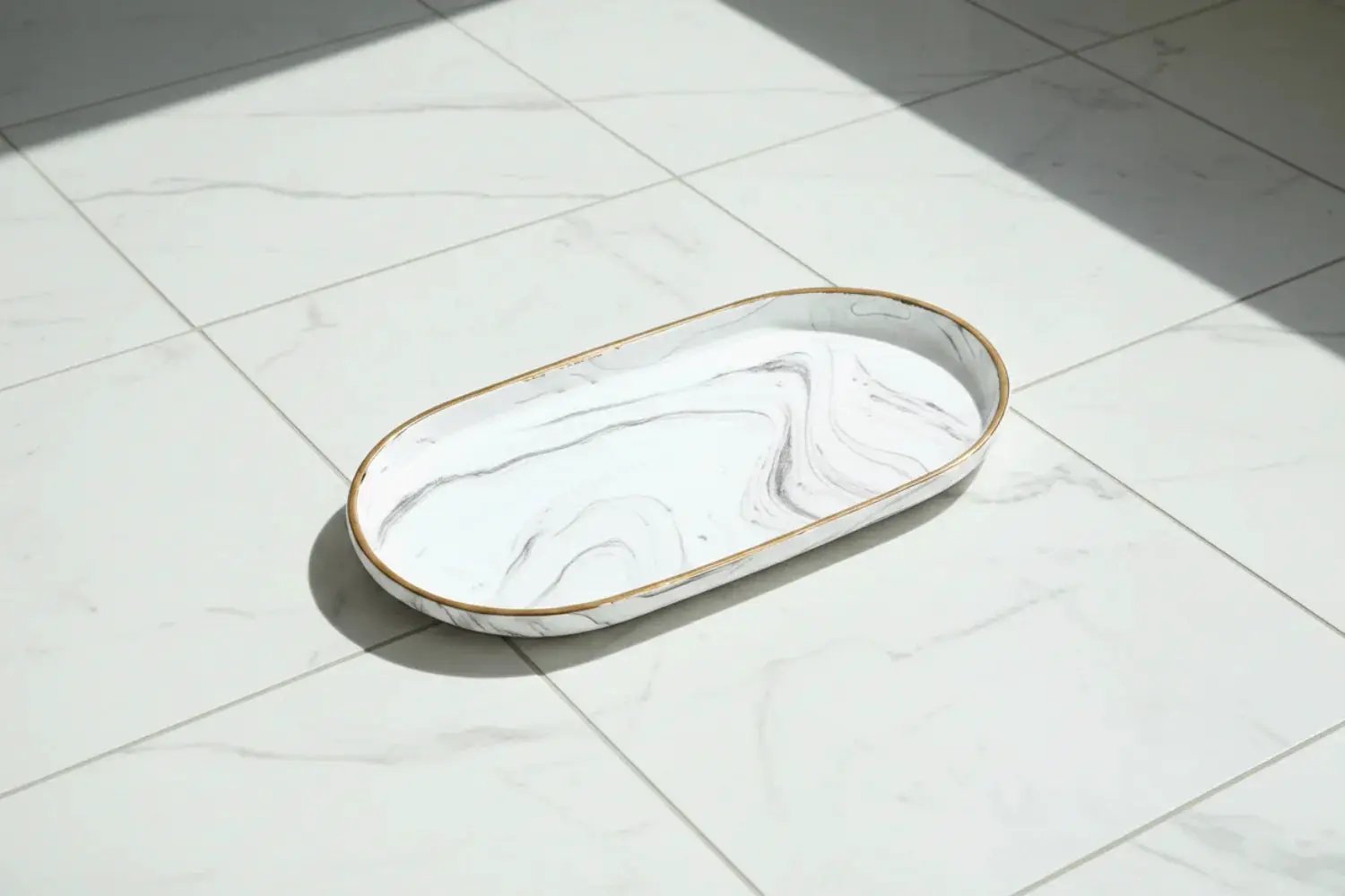 Vanity Tray - Non-Slip Marble Large by House Of Avana