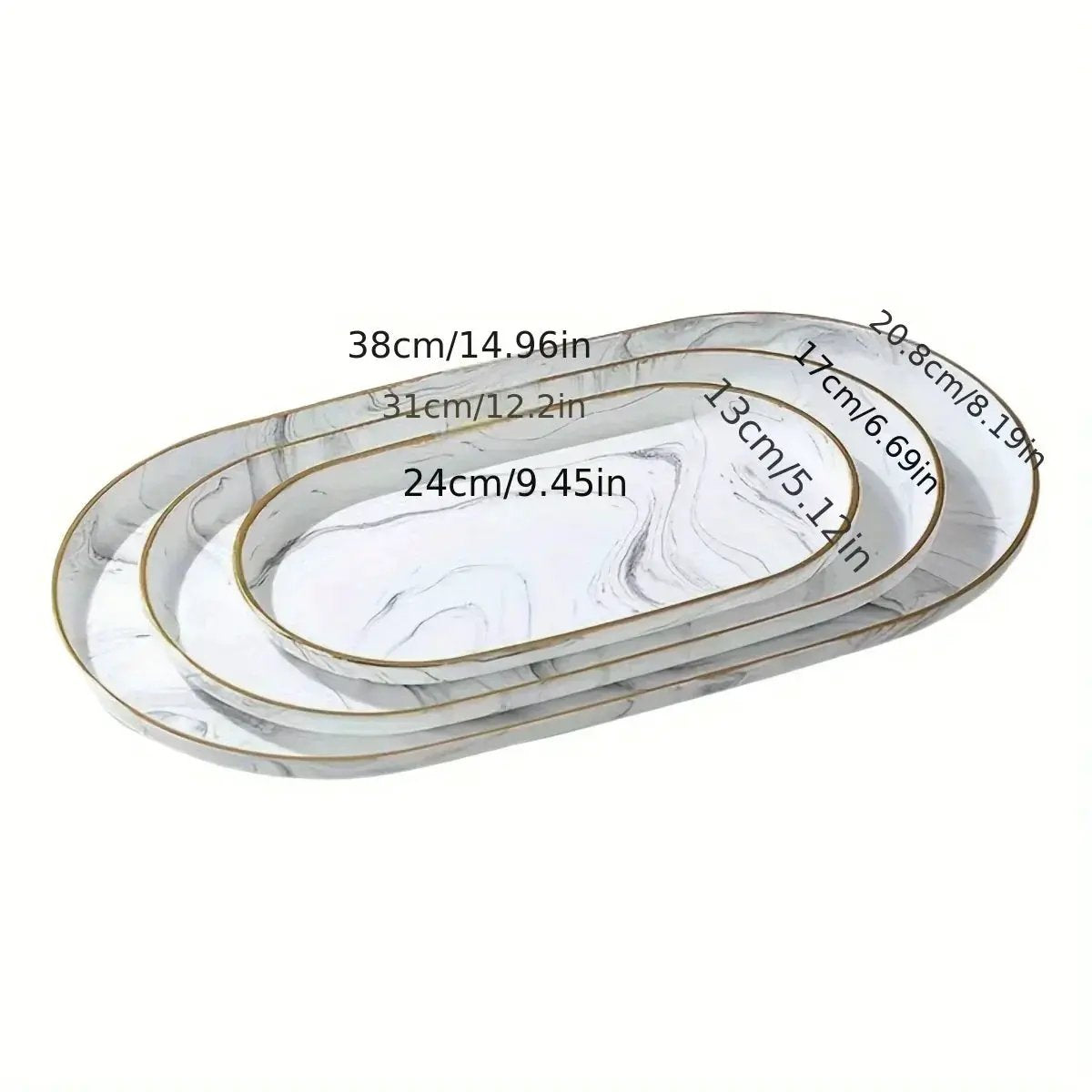 Vanity Tray - Non-Slip Marble Large by House Of Avana