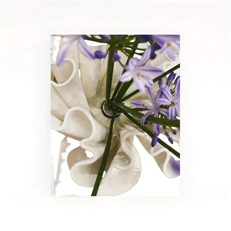Vase - 3D Geometric Ceramic White by House Of Avana