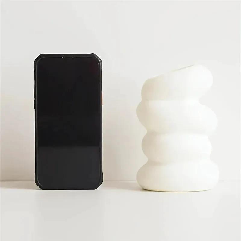 Vase - Contemporary White Spiral by House Of Avana