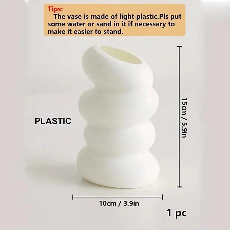 Vase - Contemporary White Spiral by House Of Avana