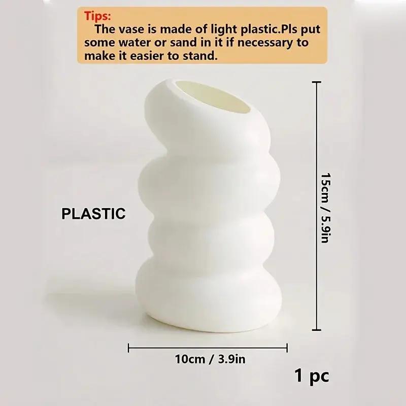 Vase - Contemporary White Spiral by House Of Avana