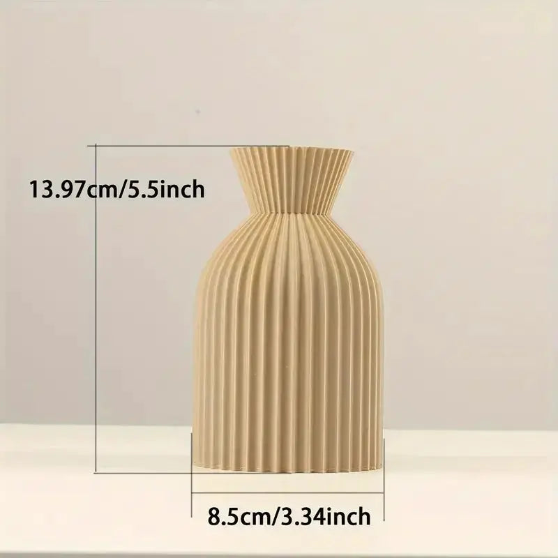 Vase - Decorative Black Plastic by House Of Avana