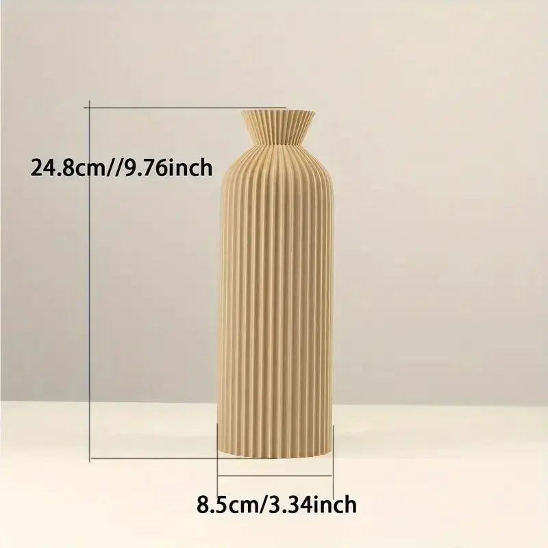 Vase - Decorative Black Plastic by House Of Avana