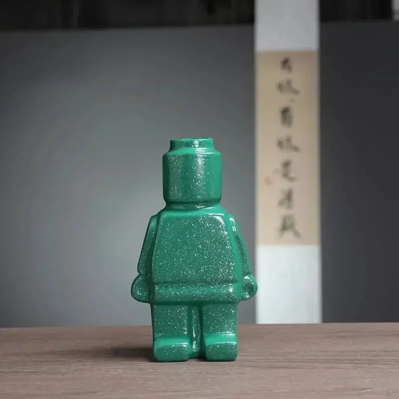 Modern Brick Figure Decorative Sculpture for Contemporary Home Decor by House Of Avana
