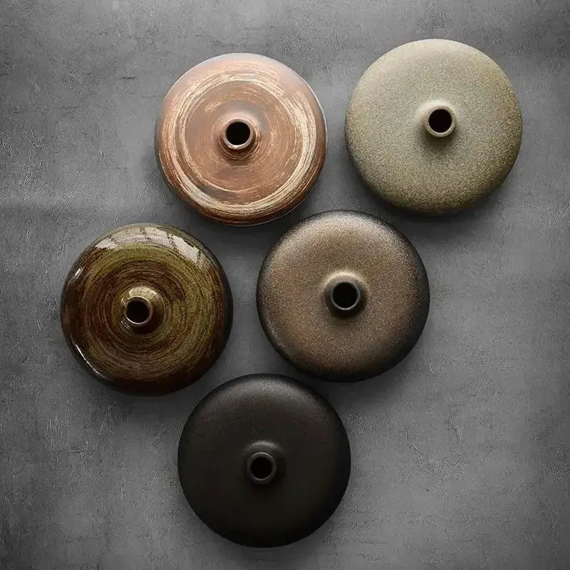 Vase - Decorative Porcelain Flat by House Of Avana