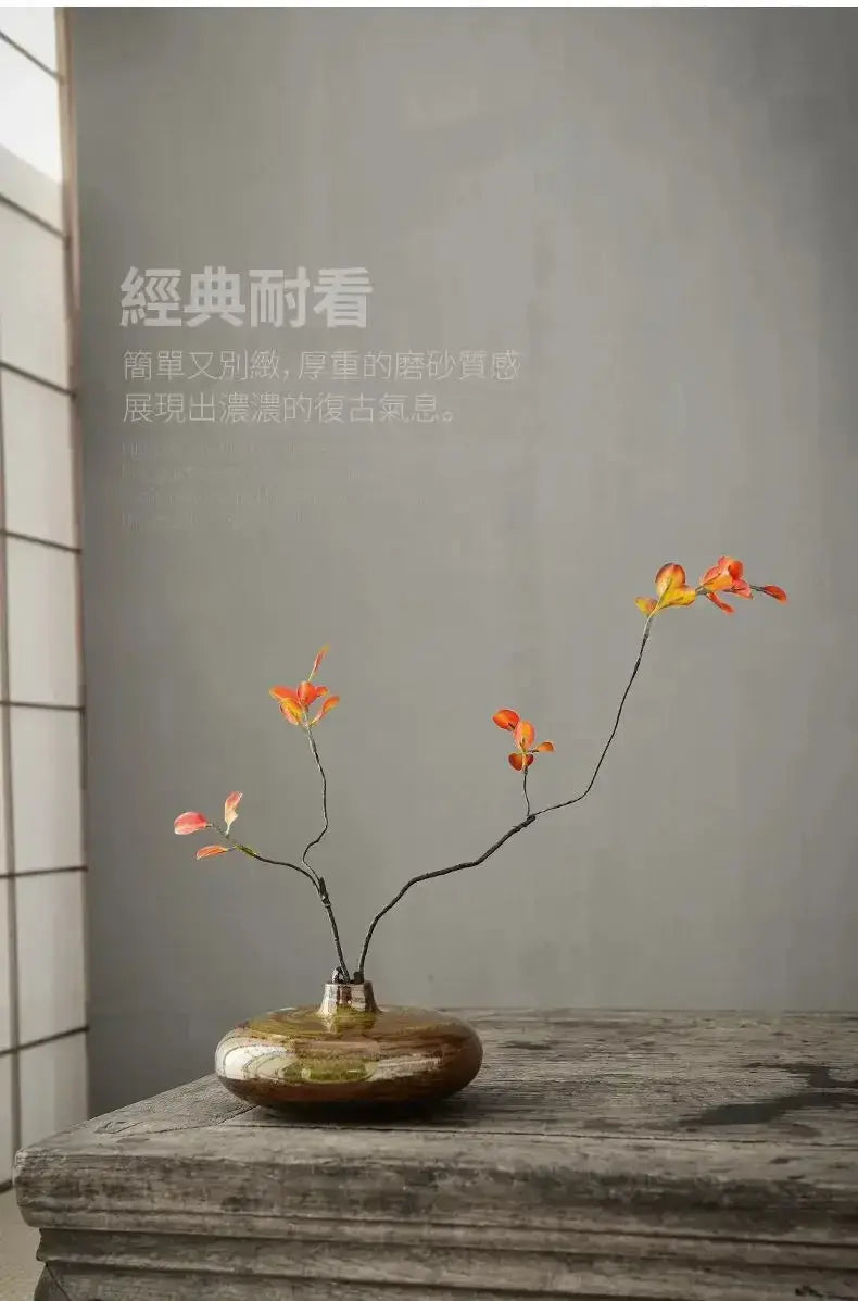 Vase - Decorative Porcelain Flat by House Of Avana