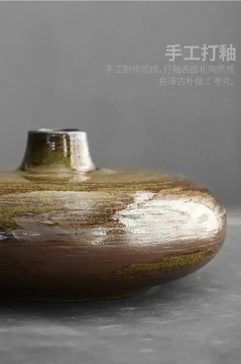 Vase - Decorative Porcelain Flat by House Of Avana