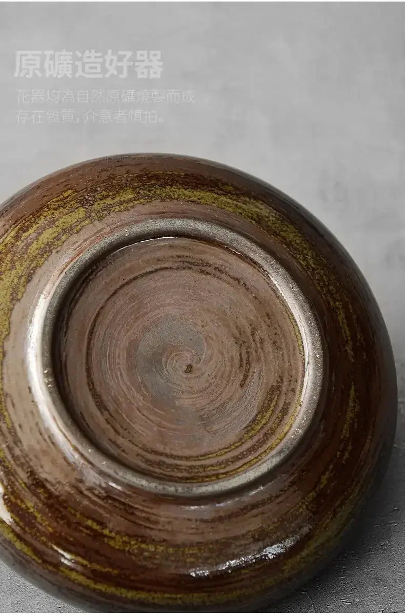 Vase - Decorative Porcelain Flat by House Of Avana