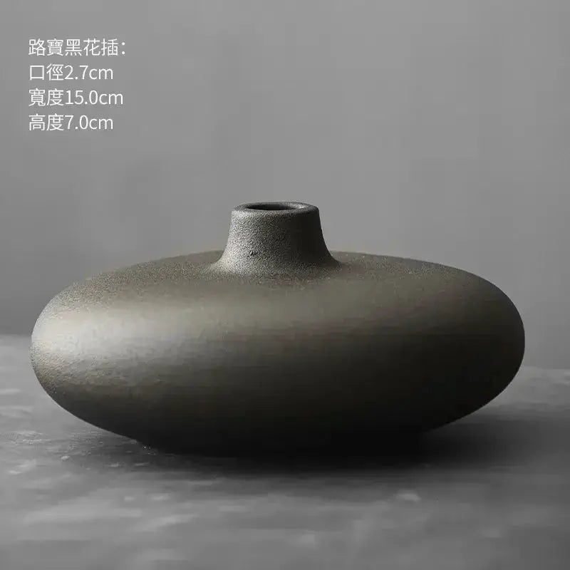 Vase - Decorative Porcelain Flat by House Of Avana
