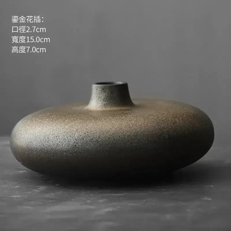 Vase - Decorative Porcelain Flat by House Of Avana