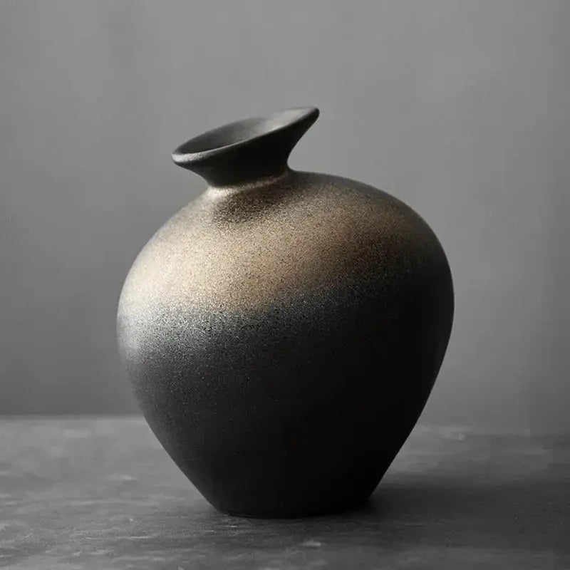 Vase - Decorative Terracotta Black by House Of Avana