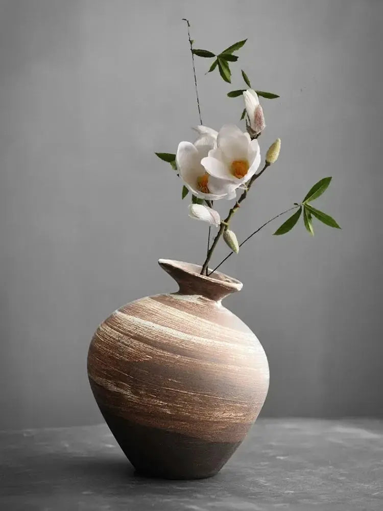 Vase - Decorative Terracotta Black by House Of Avana