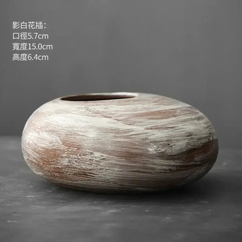 Vase - Decorative Terracotta Black by House Of Avana
