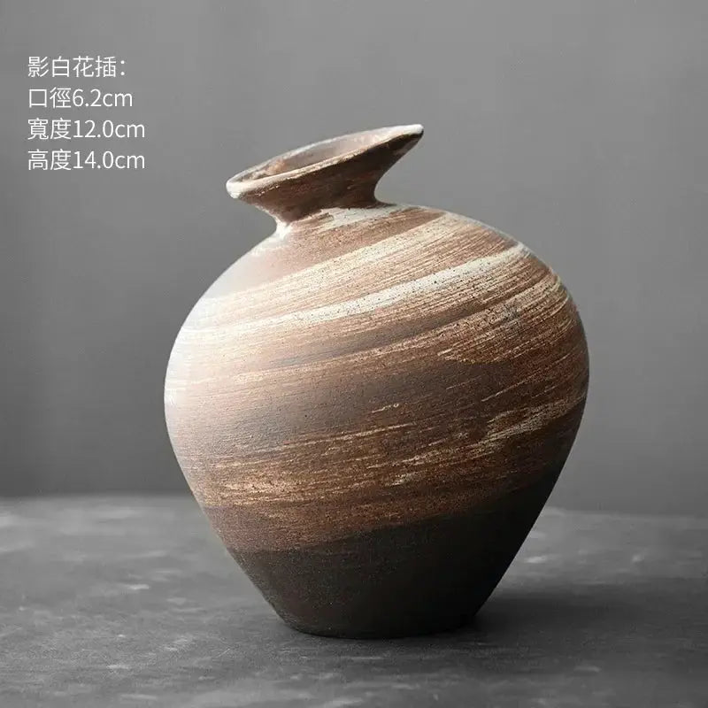 Vase - Decorative Terracotta Black by House Of Avana