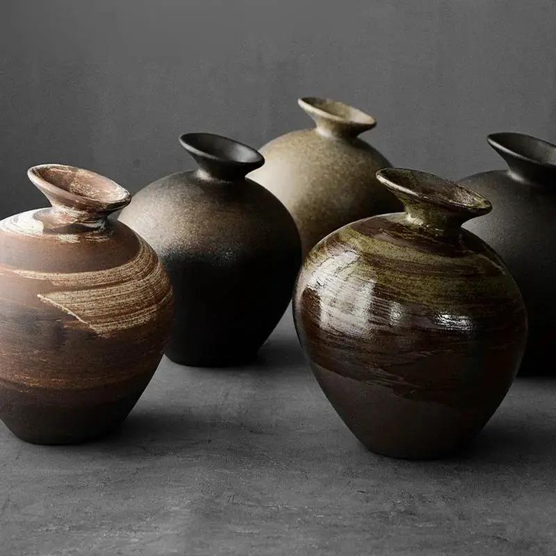 Vase - Decorative Terracotta Black by House Of Avana