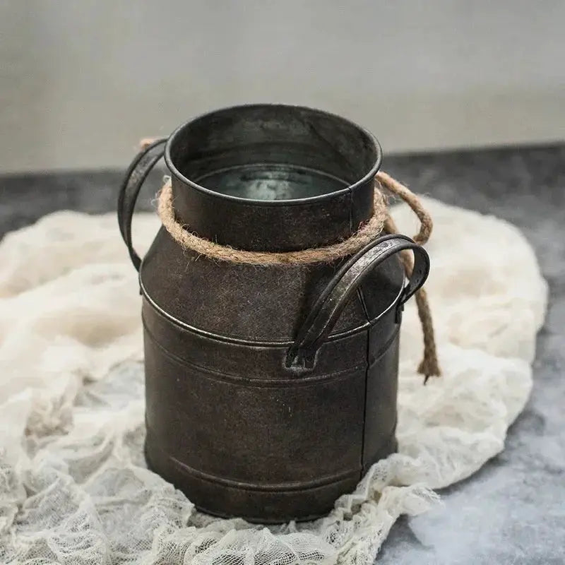 Vase - Decorative Tin Flower Bucket by House Of Avana