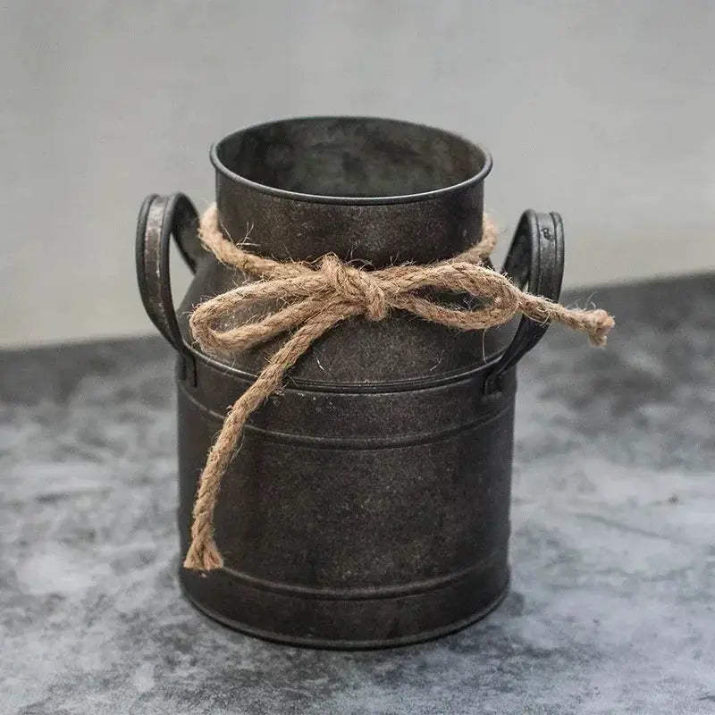 Vase - Decorative Tin Flower Bucket by House Of Avana