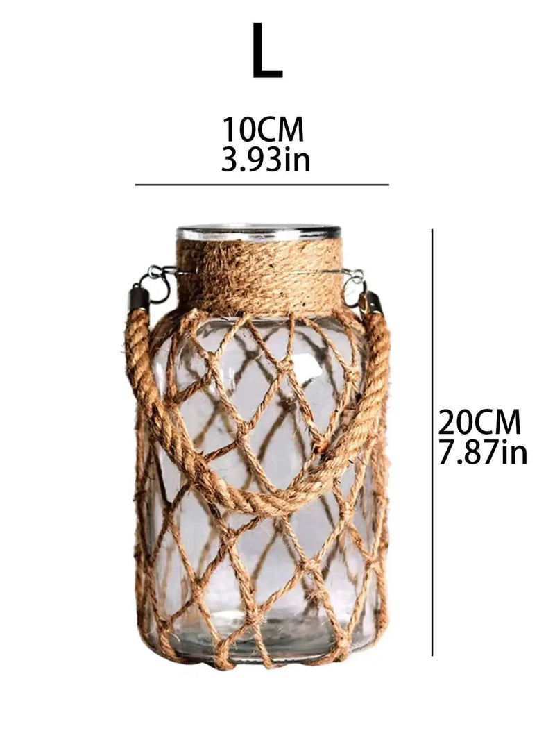 Vase - Handwoven Rope Glass by House Of Avana