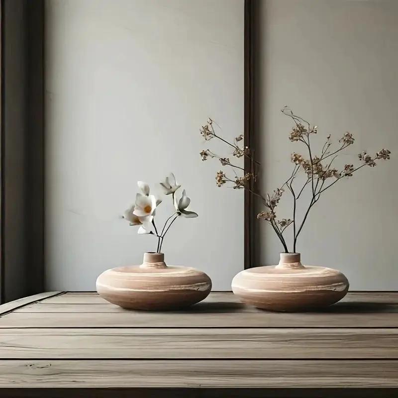 Vase - Minimalist Ceramic Beige by House Of Avana