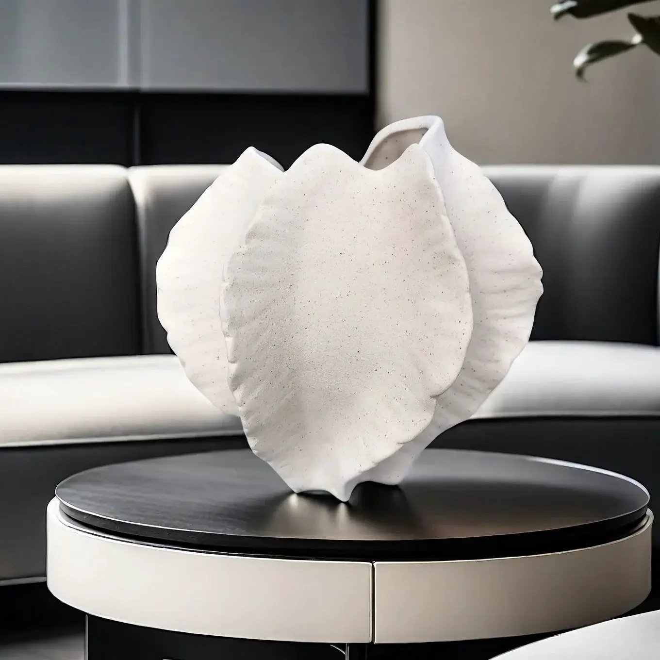 Vase - Textured Ceramic Beige by House Of Avana