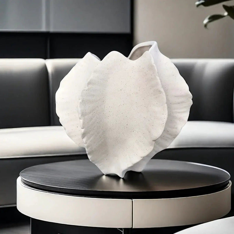 Vase - Textured Ceramic Beige by House Of Avana