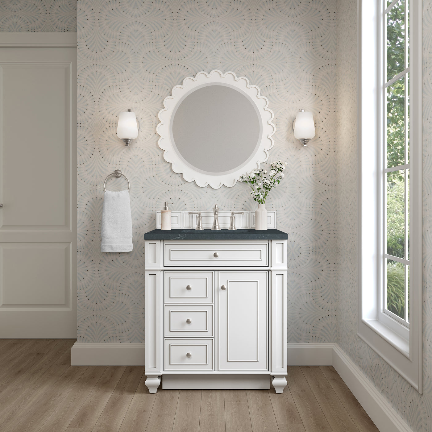 James Martin Bristol 30" Single Bathroom Vanity, Bright White, view 29